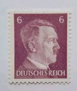 THIRD REICH WORLD WAR 2 MNH STAMP, HITLER 6 REICHPHENNIG GERMAN MILITARY HISTORY