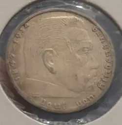 1937 A WW2 GERMAN NAZI 2 MARK COIN