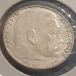 1938 E WW2 GERMAN NAZI 2 MARK COIN