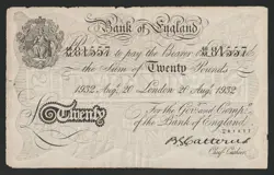 20 POUNDS 1932 EF OPERATION BERNHARD BANKNOTE WW2 NAZI FORGERY BANK OF ENGLAND