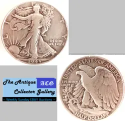 VINTAGE 1943⌛US PHILADELPHIA MINT SILVER LIBERTY WALKING HALF🪙WW2🪙