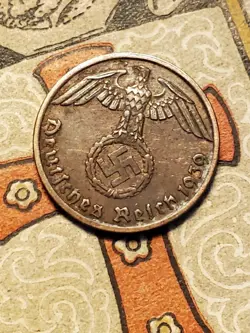 GERMANY 1939 A 1 REICHSPFENNIG   COIN 3RD REICH WW2 PFENNIG RP