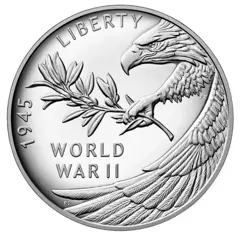 2020 P END OF WORLD WAR 2, II 75TH ANNIVERSARY 1OZ SILVER MEDAL PROOF NGC PF69