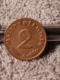 WORLD WAR 2,  1939 2 REICHSPFENNIG~ GERMANY, HAS FLAWS  , SEE PHOTOS!!