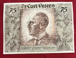 NAZI GERMAN COLONIAL FIGURES NOTGELD BANKNOTE CURRENCY WWII WW2 THIRD REICH