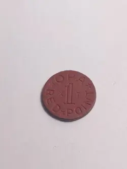 OPA RED POINT RATIONITY TOKEN XT WWII RATION COIN WORLD WAR 2 HISTORY 1944
