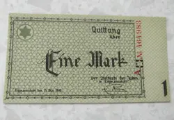 ŁÓDŹ/LITZMANNSTADT WORKERS BANKNOTE 1 MARK 1940