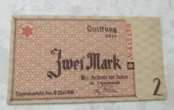 ŁÓDŹ/LITZMANNSTADT WORKERS BANKNOTE 2 MARK 1940