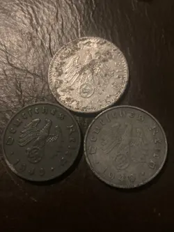 GERMANY THIRD REICH SWASTIKA COIN LOT WW2 ERA #G