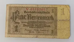 1937 GERMAN 1 RENTENMARK PRE WW2 GERMANY BANK NOTE V 41840687