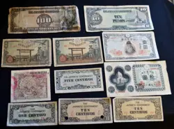 WW2 JAPANESE CURRENCY...LOT OF 11 NOTES