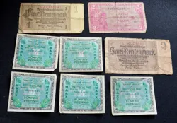 WW2 GERMAN CURRENCY...LOT OF 8 NOTES