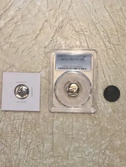 2001S PCGS PR69 DCAM 10 CENT 2 SILVER COIN WW2 & 1/4 # WORLD COIN LOT 1961 PROOF