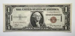 1935 A $1 HAWAII OVER PRINT SILVER CERTIFICATE WW2 EMERGENCY ISSUED UNC