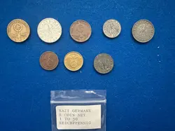 NAZI GERMAN THIRD REICH WW2 LOT OF  14 COIN SET