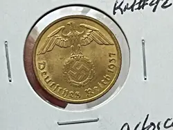 GERMANY 1937 A 10 REICHSPFENNIG 3RD REICH WW2 PFENNIG