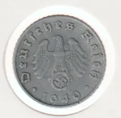 RARE WWII GERMAN PFENNIG WAR 1940-D WW2 GERMANY 5 REICHSPFENNIG COLLECTION COIN