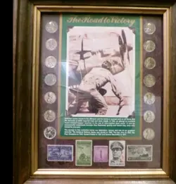 WW2 . 1943 STEEL  PENNY'S AND STAMPS 
