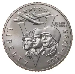 1993 UNC WWII WORLD WAR 2 1991-1995 COMMEMORATIVE HALF DOLLAR *7351