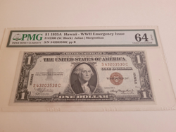 1935A $1 FR#2300 HAWAII WW2  SILVER CERTIFICATE PMG CHOICE UNCIRCULATED 64 EPQ!!