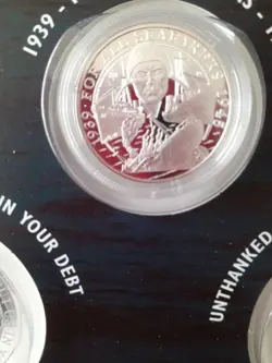 LONDON MINT THE BATTLE OF THE ATLANTIC 1929-1945 SILVER MERCHANT NAVY COIN WW2