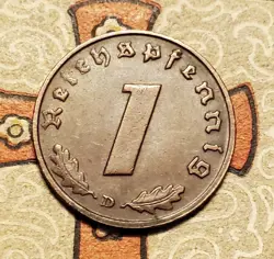 1938 REICHSPFENNIG COIN