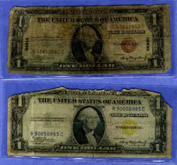 1935A HAWAII $1 WW2 NOTE + 1935A NORTH AFRICA WW2 NOTE