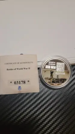 BATTLES OF WW2 SILVER PLATED COMMEMORATIVE COIN