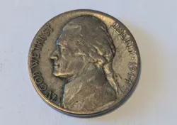 1944-S SILVER WAR NICKEL 1 COINS $.5 CENTS FACE VALUE 35% PURE SILVER WW2