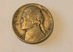 1943-P SILVER WAR NICKEL 1 COINS $.5 CENTS FACE VALUE 35% PURE SILVER WW2