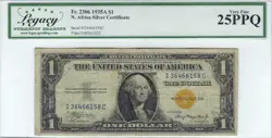 $1 1935-A YELLOW SEAL EMERGENCY NOTES ISSUED DURING WW2 2306 LEGACY 25 EPQ