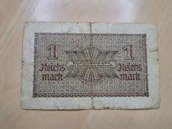 1 REICHSMARK REICHSKREDITKASSEN THIRD THIRD REICH WW2 GERMAN EMPIRE GERMANIA