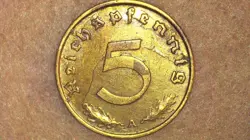 RARE OLD WW2 GERMAN THIRD REICH 5 REICHSPFENNIG 