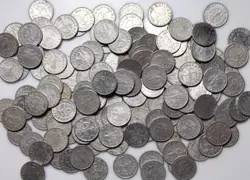 NAZI GERMAN THIRD REICH - 100 COINS 50 REICHSPFENNIG 1935-1944 ALUMINIUM WW2 LOT