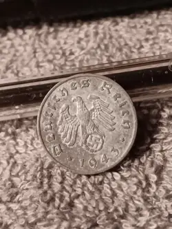 1943 WW2  1 REICHSPFENNIG~ GERMANY , SEE PHOTOS!!