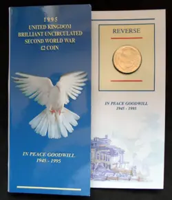 ROYAL MINT 1995 BRILLIANT UNCIRCULATED SECOND WORLD WAR £2 TWO POUND COIN