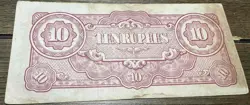 WW2 JAPANESE INVASION MONEY (JIM) BURMA 10 RUPEE BANKNOTE 1942 WWII