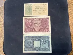 2/5/10 LIRE BANKNOTE