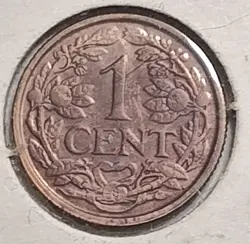 1941 NETHERLANDS 1 CENT COIN  - WW2 NAZI OCUPATION 