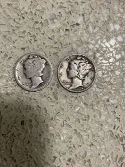  1944 MERCURY DIME 90% SILVER. WW2 TIME PERIOD