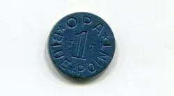 OPA BLUE POINT TOKEN C-H WAR RATION WW2 VINTAGE COIN