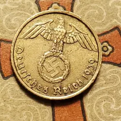 GERMANY  1939 A  5  REICHSPFENNIG  3RD REICH WW2 PFENNIG RP