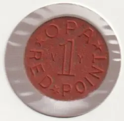 1944 US WWII OPA RED VY RATION TOKEN COLLECTIBLE WW2 COLLECTION OLD WAR COIN USA