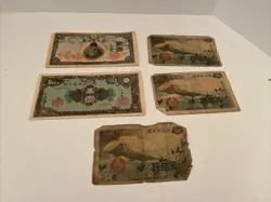 LOT ASSORTED DENOMINATION JAPANESE WW2 ERA SEN PAPER MONEY CURRENCY NOTES