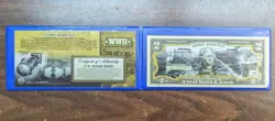 ATOMIC BOMBINGS WW2 $2.00 COLORIZED COMMEMORATIVE BANK NOTE