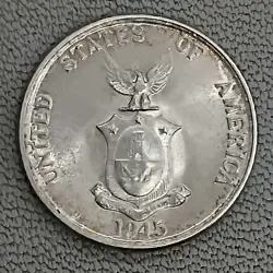 1945-D US-PHILIPPINES TWENTY CENTAVOS SILVER COIN WW2 COIN UNC OR AS IS