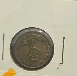 GERMANY 1938 E 1 REICHSPFENNIG   COIN 3RD REICH WW2 