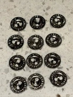 12 LOT MILITAIRES EQUIPMENT METAL VINTAGE WW2  BUTTON 13MM MILITARY UNIFORM NEW