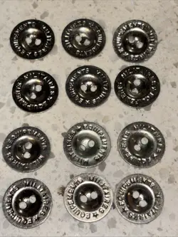 12 LOT MILITAIRES EQUIPMENT METAL VINTAGE WW2  BUTTON 18MM MILITARY UNIFORM NEW