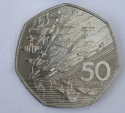 RARE OLD LARGE 50P COIN HUNT 1994 50 YEAR ANNIVERSARY OF D DAY WW2 WORLD WAR 2